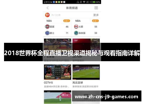 2018世界杯全程直播卫视渠道揭秘与观看指南详解